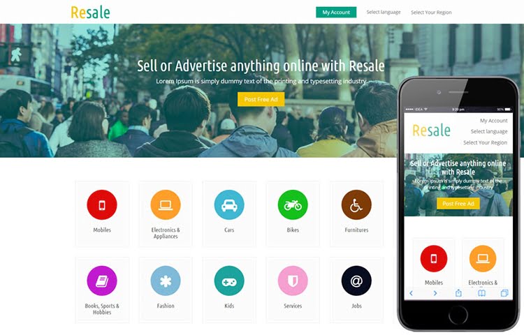 Resale - Classified Ads Templates