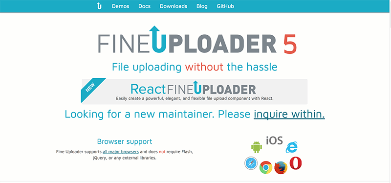 FineUploader5 - File Uploader plugin
