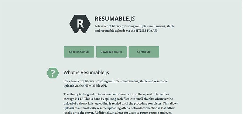 Resumable - JavaScript File Upload Plugins