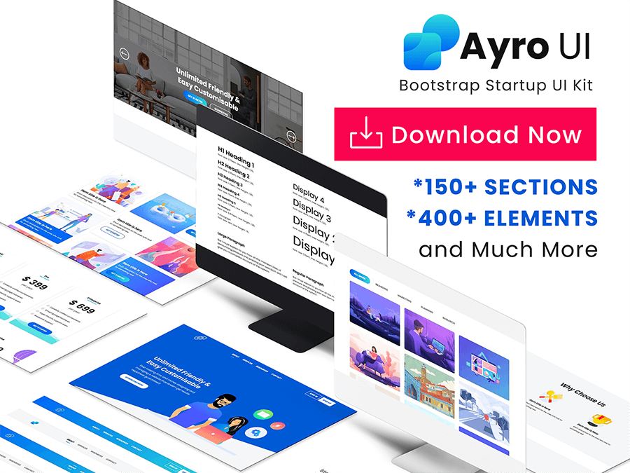 AyroUI  - Free Bootstrap Template
