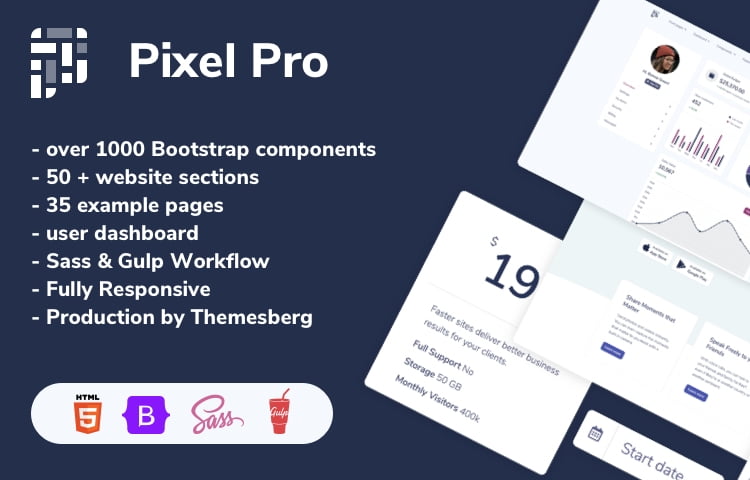 Pixel – Bootstrap UI Kit