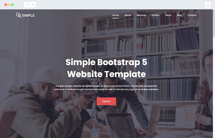 Simple - free bootstrap 5 templates
