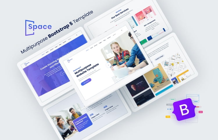 Space - free bootstrap templates