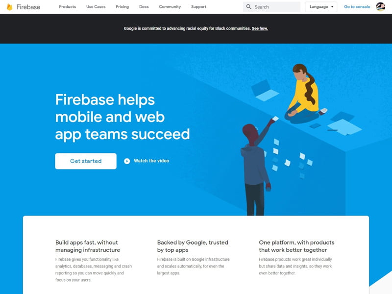 Firebase - host static html website for free