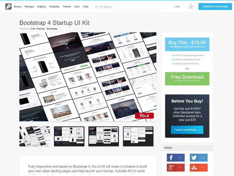 Startup UI Kit - Bootstrap 4