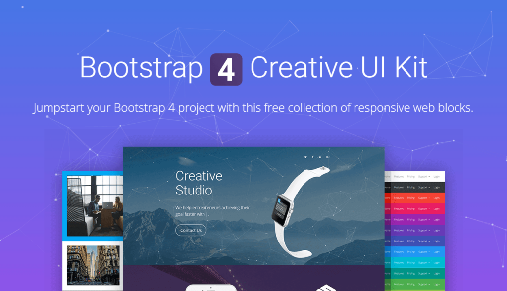 Bootstrap 4 Creative UI Kit 