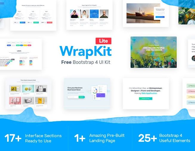 WrapKit Lite - Free Bootstrap 4 UI Kit