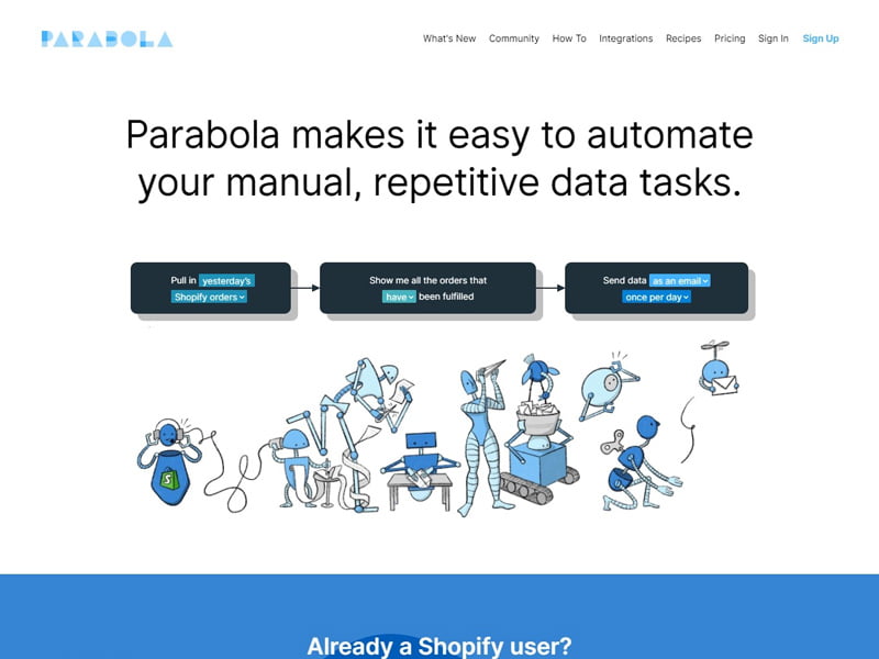 Parabola - no-code platform for automation