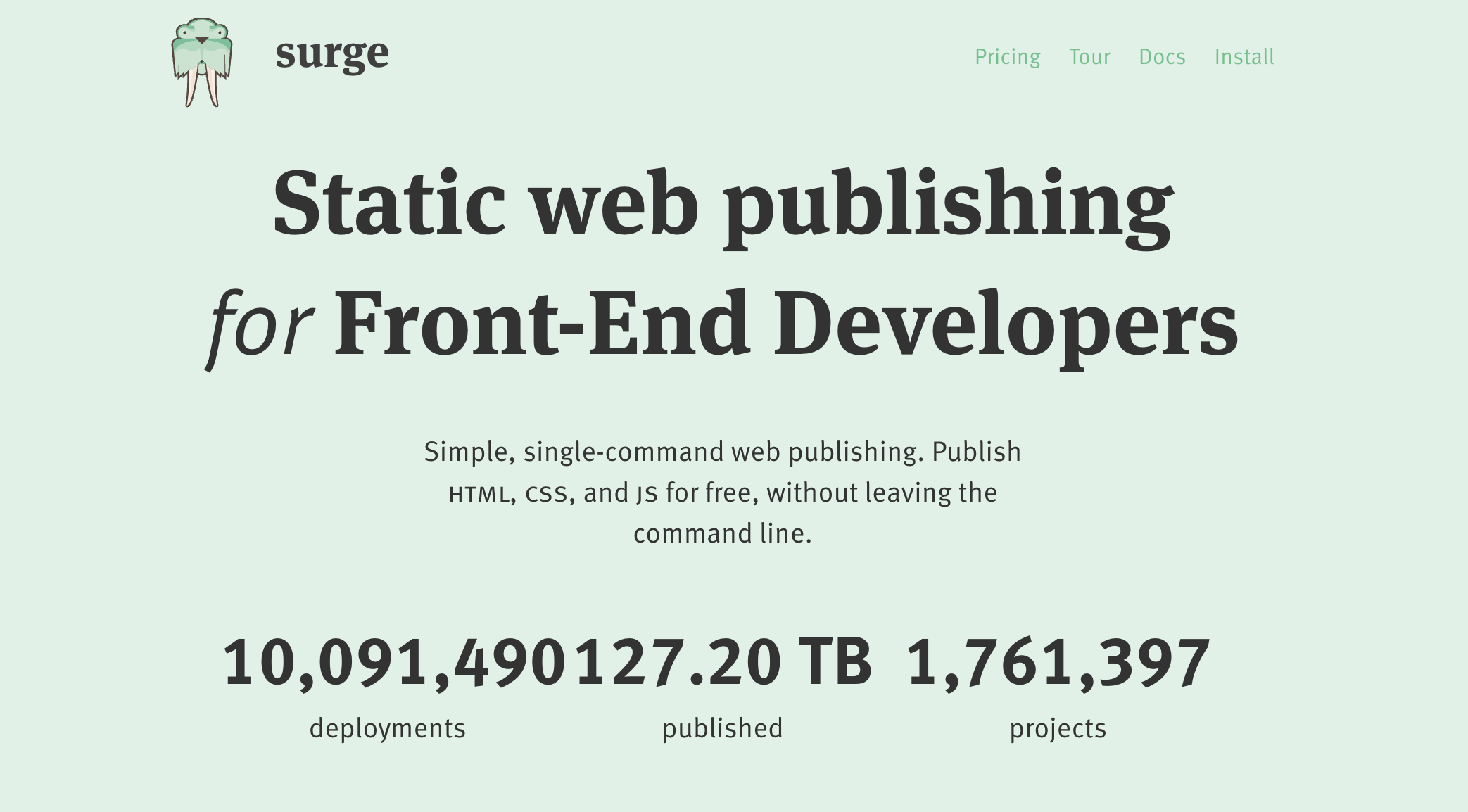 Surge - Free Static Website hosting