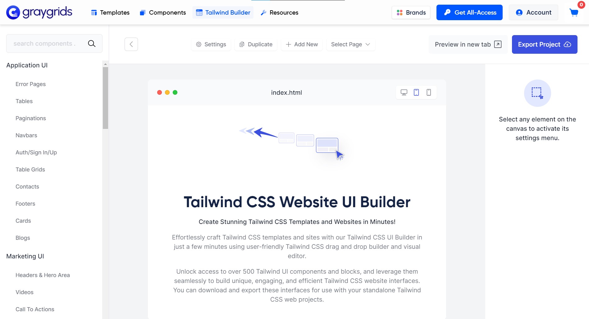 GrayGrids - Best Tailwind Website Builder