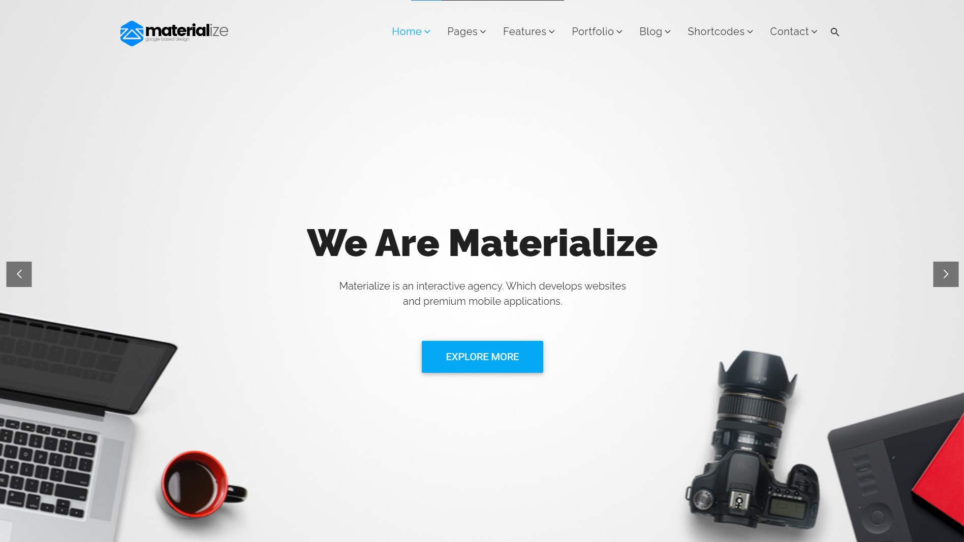 Materialize - Material Bootstrap Templates