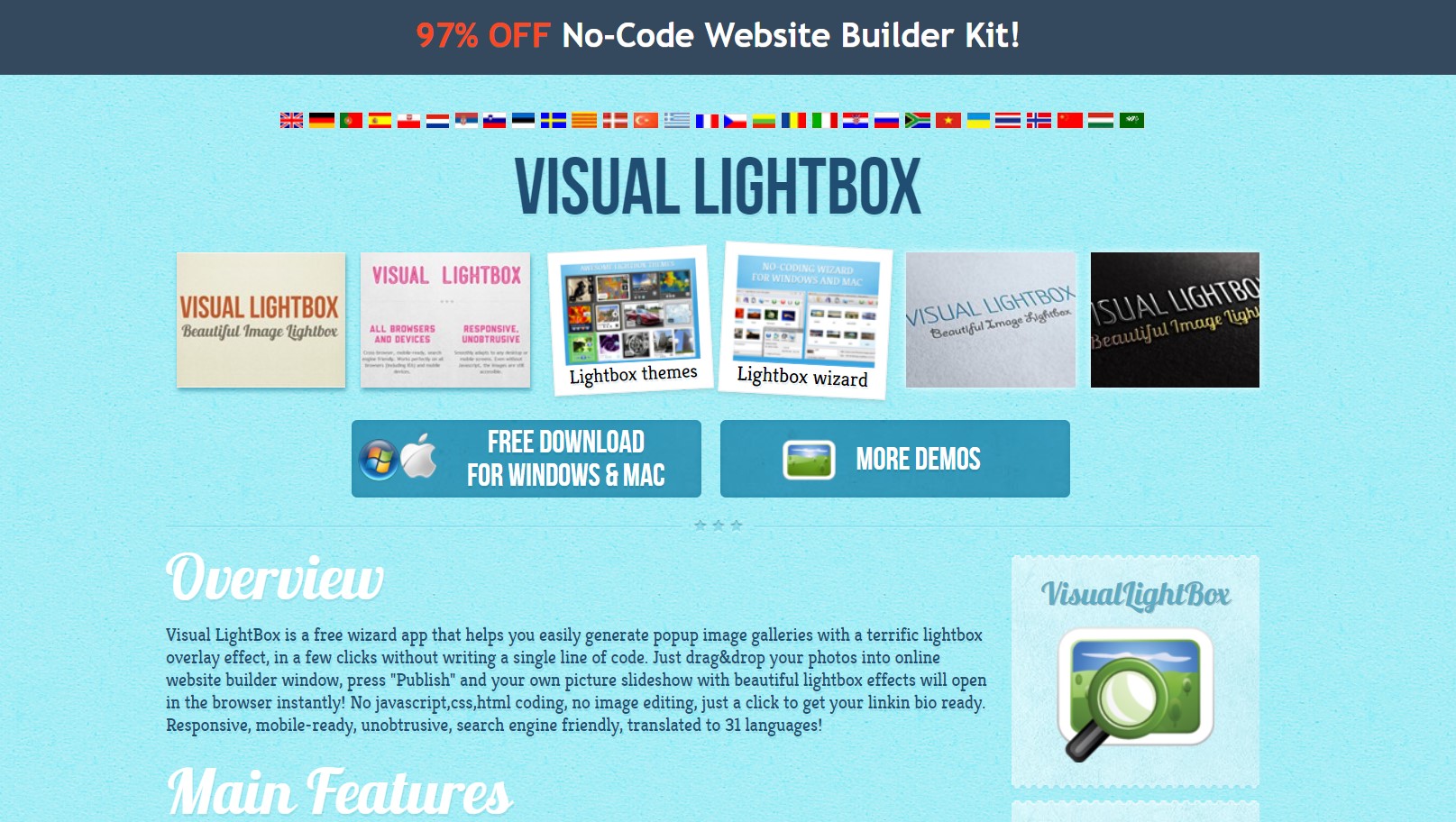 Visual Lightbox JS - jQuery Image Gallery