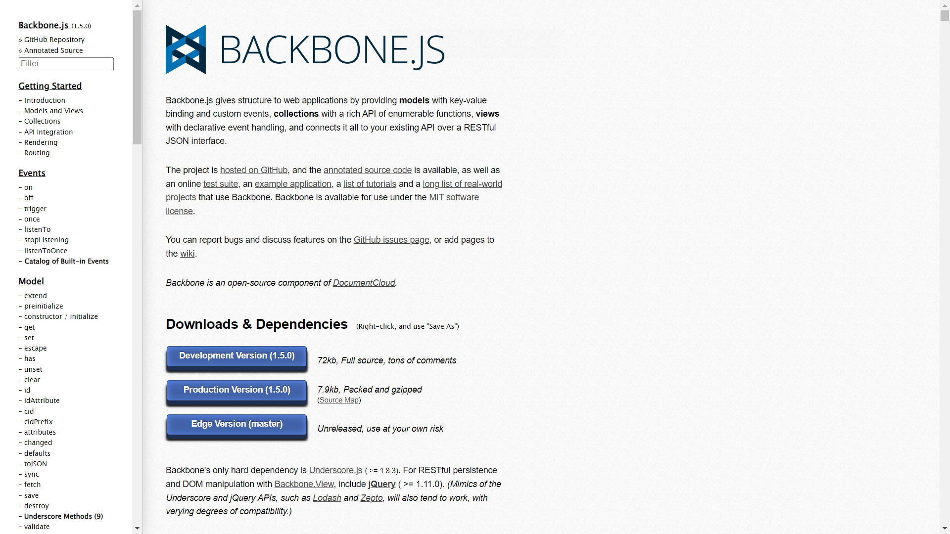Backbone - JavaScript Framwork